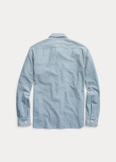 Ralph Lauren Chambray Arbejdsskjorter Herre Danmark (EIUJP4280)